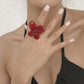 R566 Exaggerated Simple Fashion Jewelry Butterfly Resin Acrylic Fun Cute Personality Ring Female