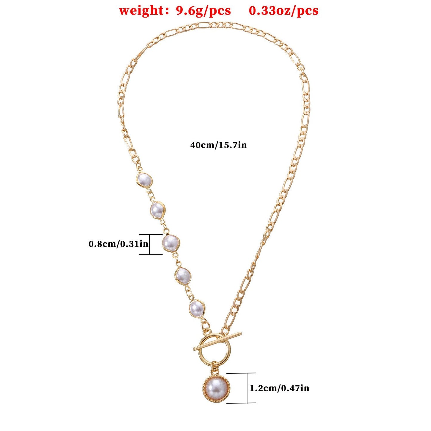 Jewelry Fashion Simple Round Bead Pearl Pendant Necklace Female Three to One Sexual Trend Necklace