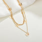 ins three-dimensional iron butterfly necklace fashion multi-layer chain necklace accessories