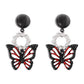 E124 Personality Trendy Earrings Sweet Cool Harajuku Dark Earrings Drip Oil Butterfly Niche Earrings
