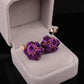 Fashion rose double-sided zircon earrings popular flower double-sided wearable earrings jewelry