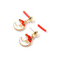 Jewelry cartoon moon Christmas hat steel needle earrings ladies Christmas creative earrings earrings