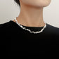 Jewelry Broken Silver Few Two Sparkling Cold Sweater Chain Necklace Trendy Cool Design Necklace