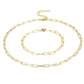 Simple thick chain necklace female ins cold net red popular short rectangular hip-hop necklace bracelet