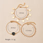 Trendy Oil Drip Disc Bracelet Vintage Gold Multilayer Chain Bracelet Accessories