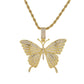 Personalized Fashion Jewelry Hip Hop Flying Butterfly Pendant Copper Micro-inlaid Trend Jewelry