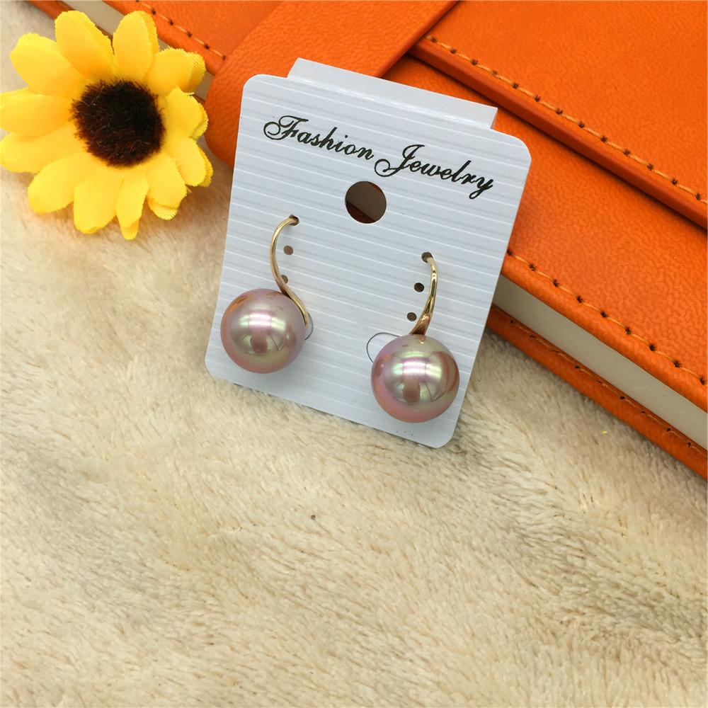 High-quality gold-plated hypoallergenic bead earrings simple female earrings youth girl accessories