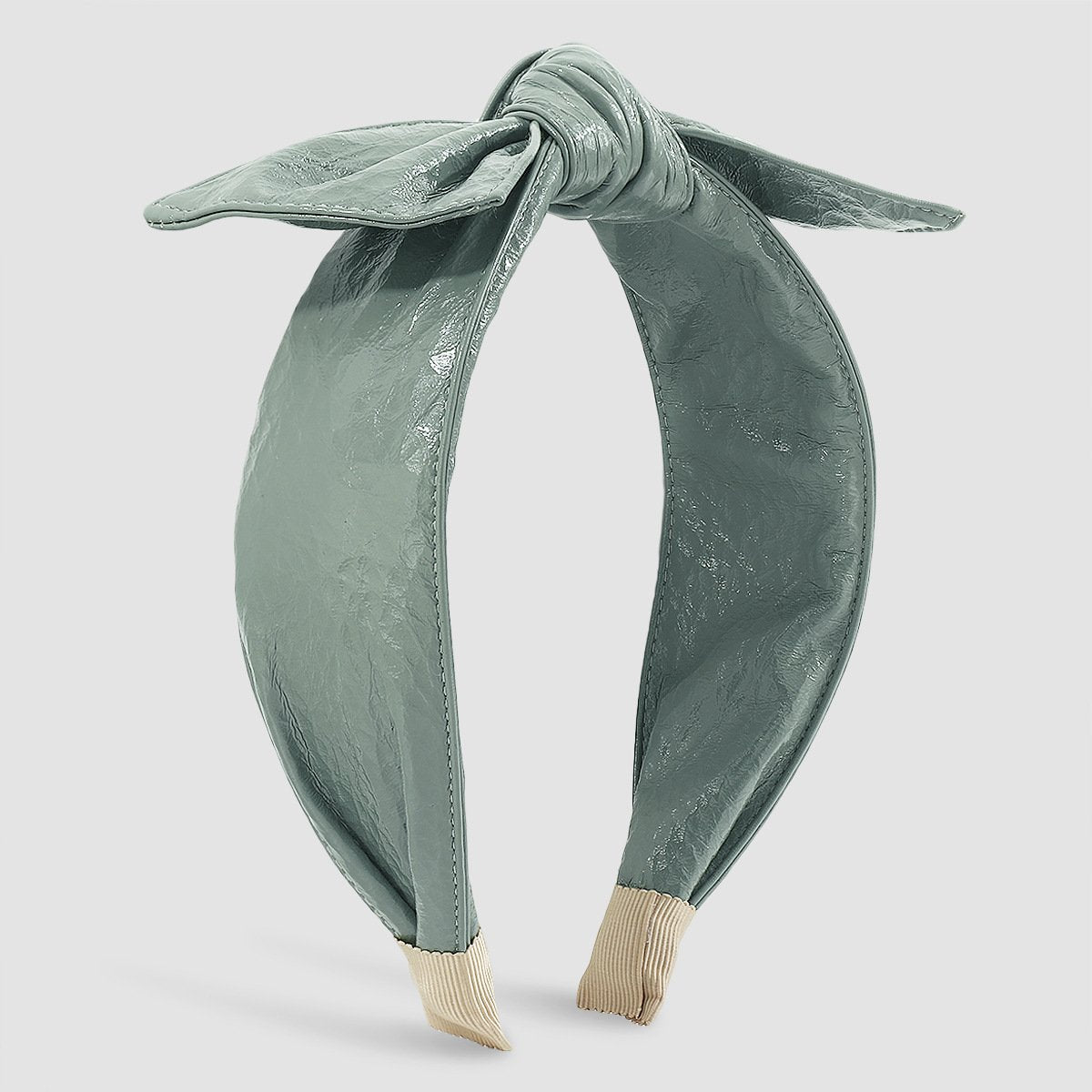 F53 creative leather three-dimensional geometric bow headband female personality small fragrance color elegant headband