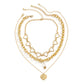Jewelry Personality Trend Pin Chain Clavicle Necklace Hip Hop Retro Peach Heart Tag Necklace Female