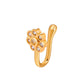 Flower zircon nose ring metal U-shaped micro-inlaid non-piercing nose nail simple piercing jewelry