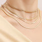 Jewelry Trend Multilayer Flat Snake Chain Necklace Women's Suits Niche Design Explosive Items
