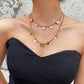 Jewelry hip-hop punk trend cross chain necklace simple multi-layer chain combination necklace female