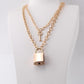 Dongdaemun same style lock necklace for men and women exaggerated INS gold lock necklace for women