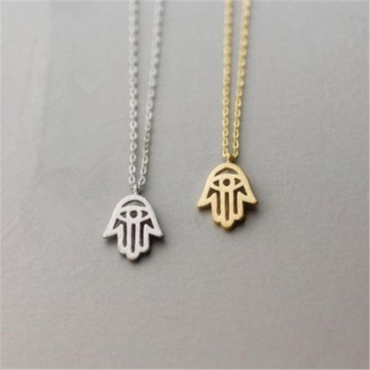 Hollow palm slap pendant necklace alloy plating jewelry