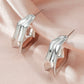 Exaggerated C-shaped geometric earrings ins cold personality retro metal earrings earrings female