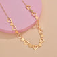 Simple Hollow Heart Necklace Clavicle Chain Temperament Peach Heart Necklace Accessories