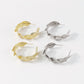 E1833 earrings simple metal texture creative leaf earrings three-dimensional geometric texture earrings