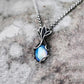 Jewelry Moonstone Pendant Necklace Female Niche Design Summer Accessories Retro Flower Jewelry