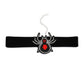 Exaggerated velvet black spider necklace gothic dark girl choker collar autumn and winter women