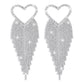E1966 Exaggerated Claw Chain Tassel Internet Celebrity Earrings Cold Heart Shaped Diamond Personalized Retro Earrings