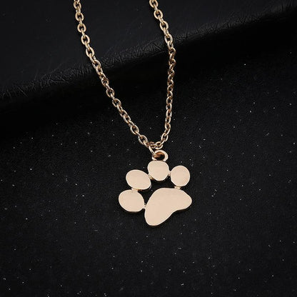 Jewelry Cute Animal Dog Paw Small Pendant Clavicle Necklace Accessories X837