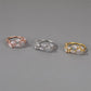 Jewelry temperament all-match zircon leaf ring Mori simple opening crystal leaf ring female