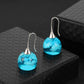 etsy blue sky and white clouds transparent geometric round resin earrings earrings female long ear hook jewelry