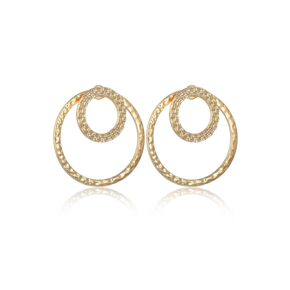 Accessories Fashion Alloy Size Circle Earrings Rear Hanging Detachable Stud Earrings Women