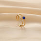 Exquisite light luxury niche design women's stainless steel opening adjustable color sun star ring