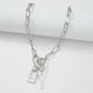 N936 Single Layer Key Lock Pendant Necklace Exaggerated Punk Personality Necklace Geometric Fashion Necklace Women
