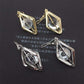 Baroque hexagonal cone zircon earrings female geometric earrings