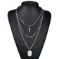 Personality Necklace Female Street Hip Hop Disc Student Multi-layer Simple Sweater Chain Internet Celebrity Cool Pendant Trend