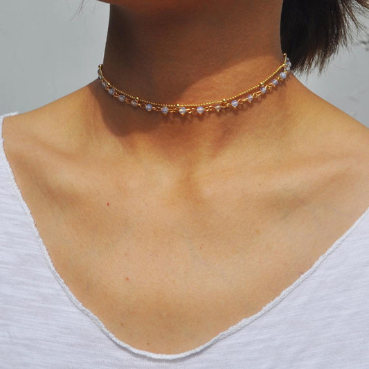 Ladies Simple Bead Accessory Clavicle Chain Necklace
