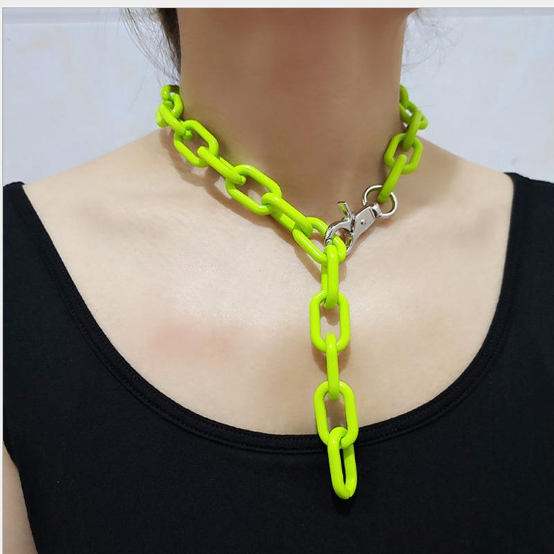 Jewelry Fashion Personality Tassel Adjustable Necklace Female Hip Hop Trendy Keychain Thick Chain Necklace