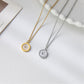 Fashion Roman Numeral Necklace Retro Fashion Gold White Shell Alphabet Titanium Steel Necklace Women