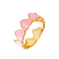 Ins net red color love ring retro personality trend drop nectarine peach heart ring cute fun tail ring