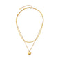 Minority Light Luxury Peach Heart Necklace Gold Plated Love Stainless Steel Pendant Necklace Heart Shaped Titanium Steel Clavicle Chain