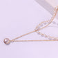 Jewelry Fashion Overlock Pearl Pendant Multilayer Necklace Femininity Popular Personality Necklace