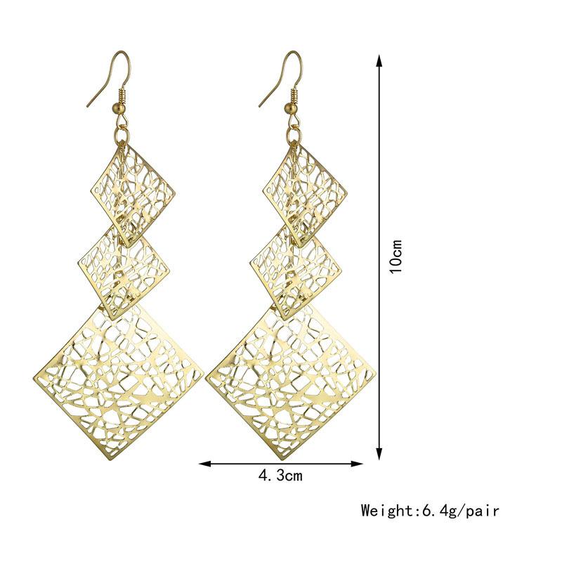 Multi-level Irregular Personality Hollow Lady Earrings Vintage Earrings