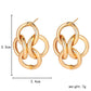 Hip-hop fashion chain hoop earrings exaggerated geometric metal stud earrings for women