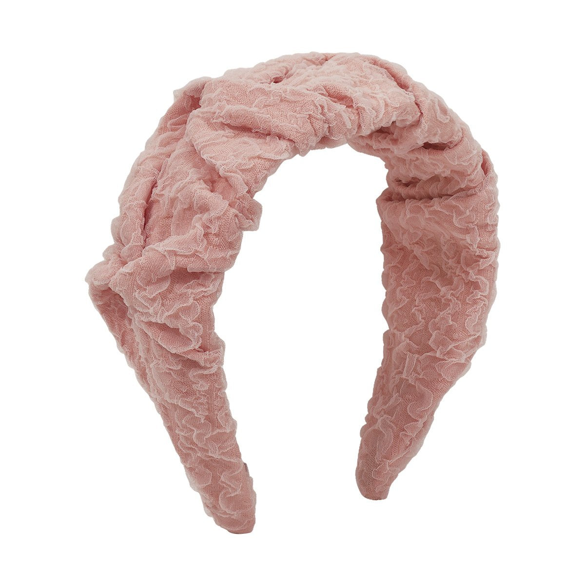 F4592 French light luxury lace romantic candy color headband fabric wide edge pleat net red fashion headband female