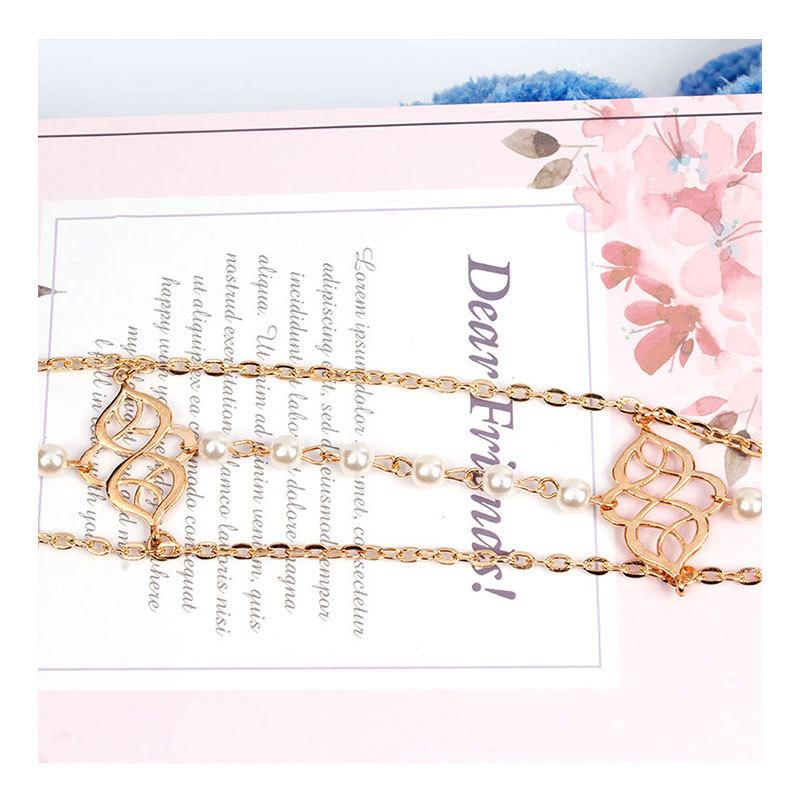 Jewelry Beautiful Fashion Popular Beaded Auspicious Pearl Tassel Headband Hair Accessories