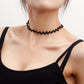 Explosive summer ins black crystal hand-woven necklace necklace female trend jewelry choker