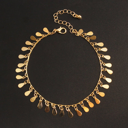 Accessories Beach Anklet Ladies Fashion Drop Shape Handmade Foot Jewelry Designed by Famous Designers