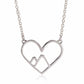 Explosive jewelry simple love peach heart hollow mountain necklace empty peach heart mountain pendant clavicle chain