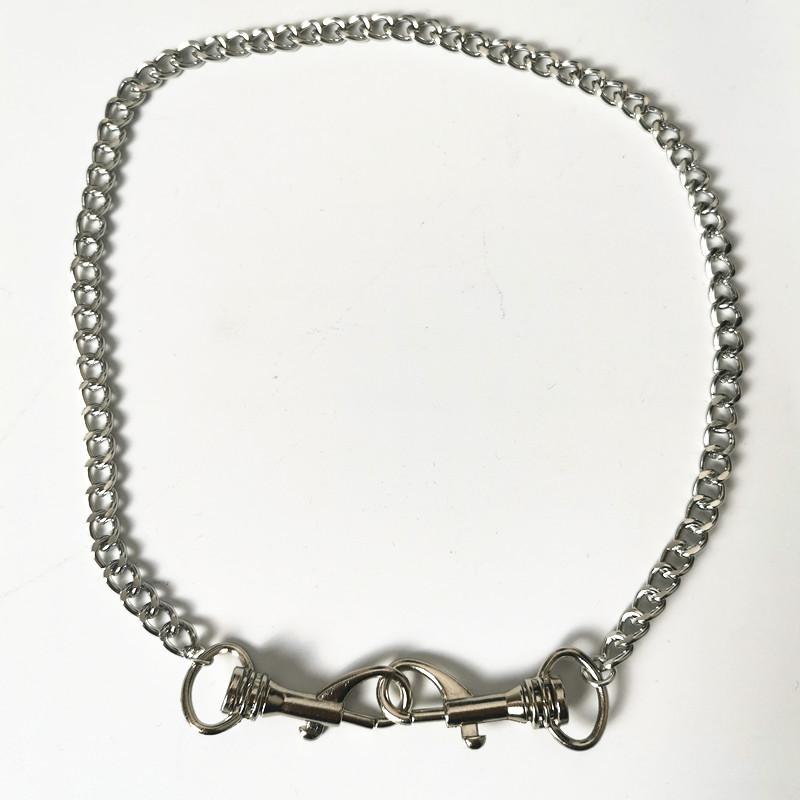 Jewelry Punk Metal Texture Double Key Chain Necklace Hip-Hop Trend Chain Men's and Women's Necklace