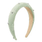 F4925 Simple Small Fresh Fashion Geometric Headband Candy Color Rhinestone Sponge Fabric Flower Headband