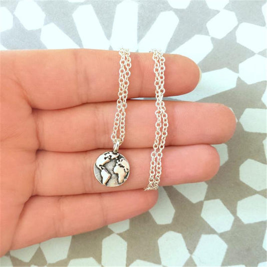 JewelryPopular JewelryMap NecklaceSmall Earth PendantHot Styles
