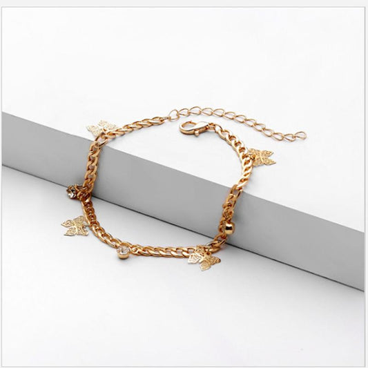 Accessories Butterfly Rhinestone Jewelry Ins Sweet Simple Single Layer Butterfly Pendant Bracelet Female