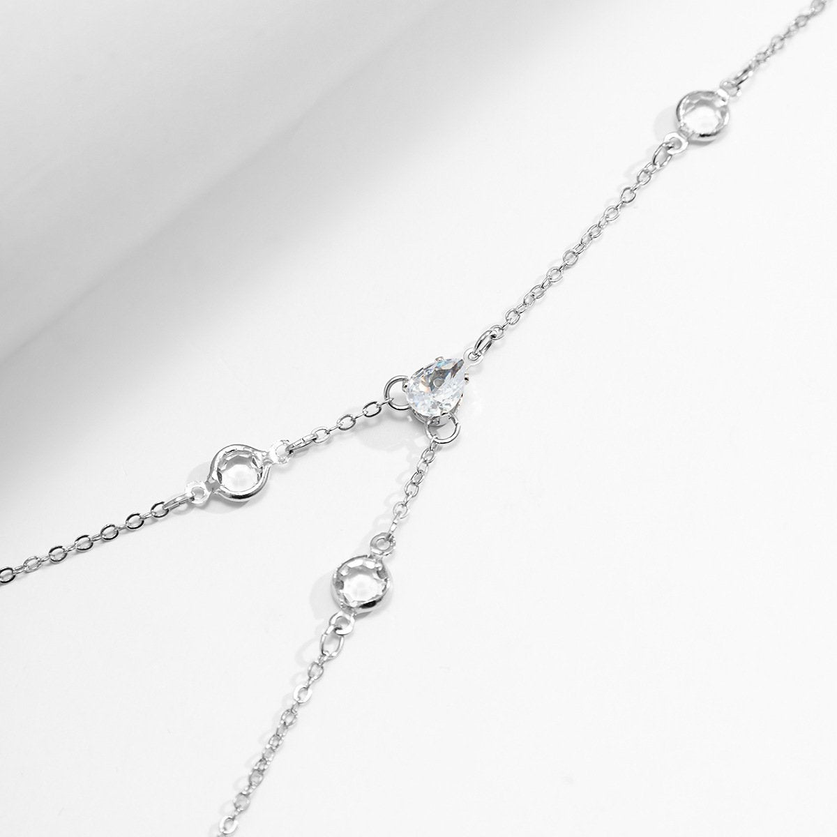 Jewelry Versatile Temperament Beach Chain Body Chain Simple Zircon Tassel Elastic Thigh Chain Female